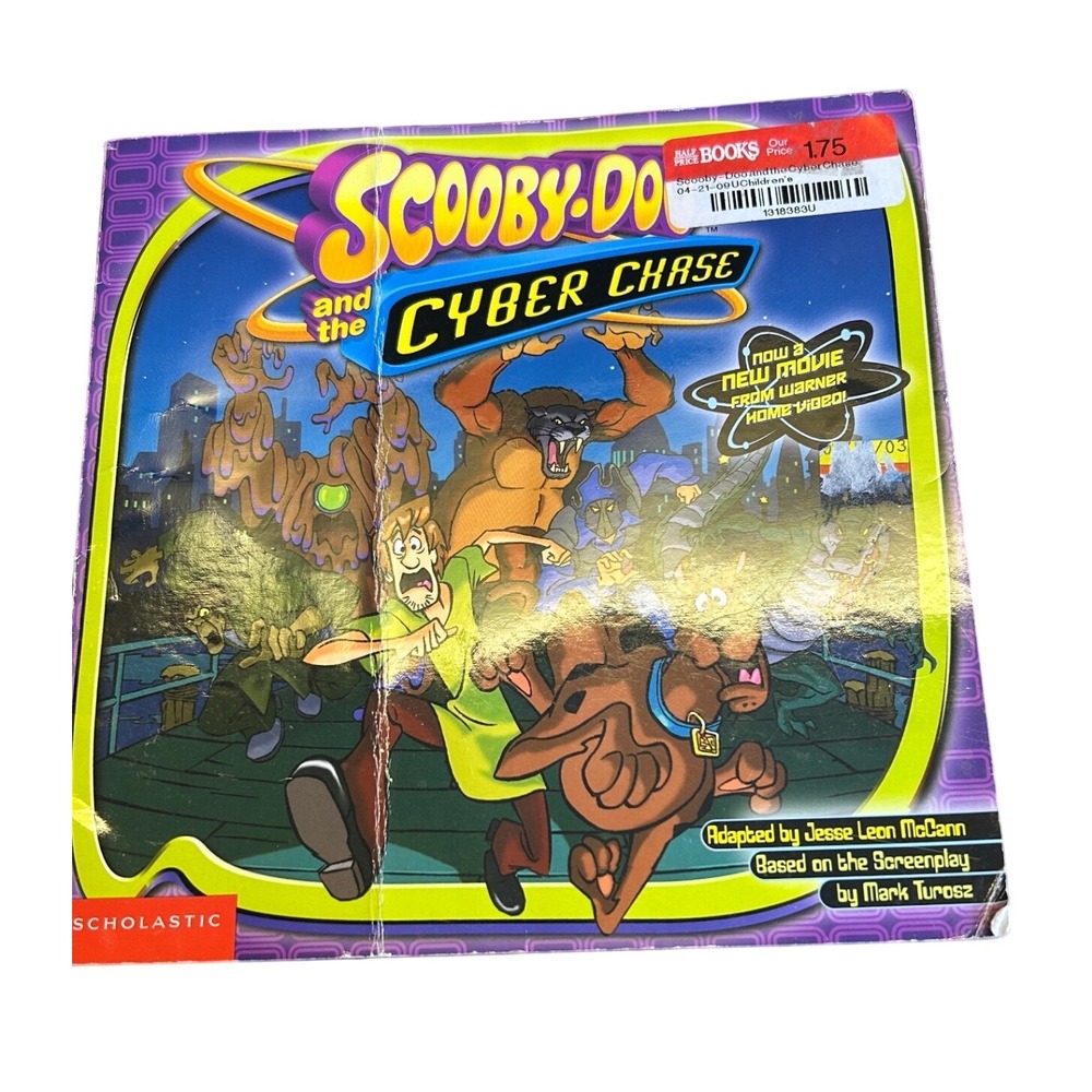 Scholastic Scooby-Doo Cyber Chase Book Kids OS Paper‎ Vintage